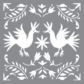 Artikel ST-636 Nakış Motifi Stencil Tasarımı 30x30 cm Kanvas Tablo