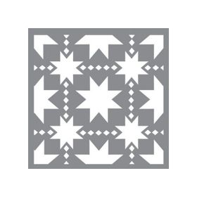 Artikel ST-637 Yıldızlar Karo Stencil Tasarımı 30x30 cm Kanvas Tablo