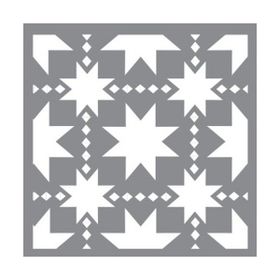 Artikel ST-637 Yıldızlar Karo Stencil Tasarımı 30x30 cm Kanvas Tablo