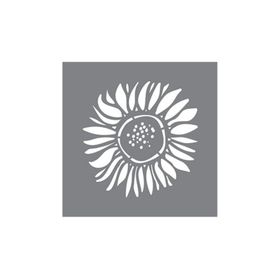 Artikel ST-640 Tek Ayçiçeği Stencil Tasarımı 30x30 cm Kanvas Tablo