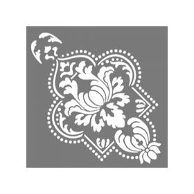 Artikel ST-646 Damask 18 Stencil Tasarımı 30x30 cm Kanvas Tablo
