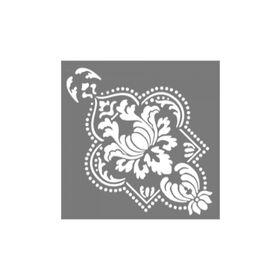 Artikel ST-646 Damask 18 Stencil Tasarımı 30x30 cm Kanvas Tablo