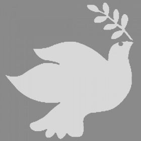 Artikel ST-647 Zeytin Dalı ve Güvercin Stencil Tasarımı 30x30 cm Kanvas Tablo