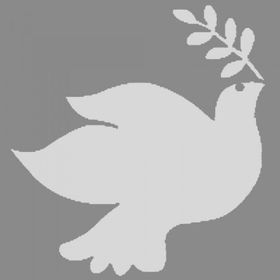 Artikel ST-647 Zeytin Dalı ve Güvercin Stencil Tasarımı 30x30 cm Kanvas Tablo