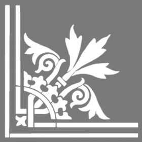 Artikel ST-650 Karo Köşe 6 Stencil Tasarımı 30x30 cm Kanvas Tablo