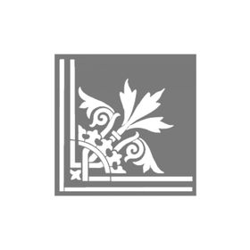 Artikel ST-650 Karo Köşe 6 Stencil Tasarımı 30x30 cm Kanvas Tablo