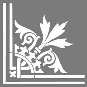 Artikel ST-650 Karo Köşe 6 Stencil Tasarımı 30x30 cm Kanvas Tablo