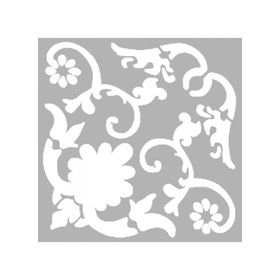 Artikel ST-653 Damask 21 Stencil Tasarımı 30x30 cm Kanvas Tablo