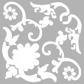 Artikel ST-653 Damask 21 Stencil Tasarımı 30x30 cm Kanvas Tablo