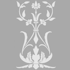 Artikel ST-655 Damask 22 Stencil Tasarımı 30x30 cm Kanvas Tablo