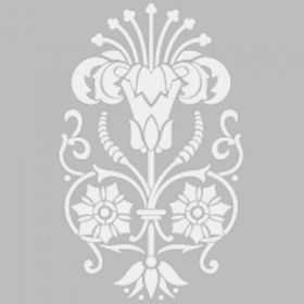Artikel ST-656 Damask 23 Stencil Tasarımı 30x30 cm Kanvas Tablo