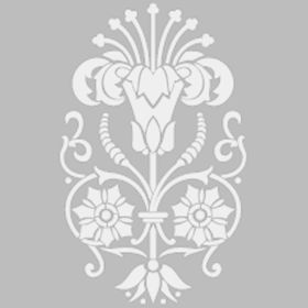 Artikel ST-656 Damask 23 Stencil Tasarımı 30x30 cm Kanvas Tablo