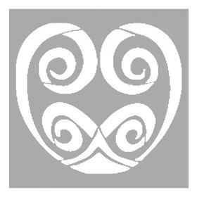 Artikel ST-665 Spiralli Desen Stencil Tasarımı 30x30 cm Kanvas Tablo