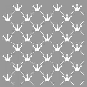 Artikel ST-671 Taç Deseni Stencil Tasarımı 30x30 cm Kanvas Tablo