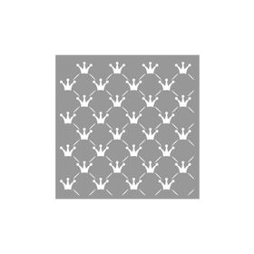 Artikel ST-671 Taç Deseni Stencil Tasarımı 30x30 cm Kanvas Tablo