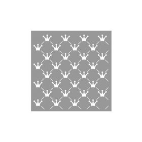 Artikel ST-671 Taç Deseni Stencil Tasarımı 30x30 cm Kanvas Tablo
