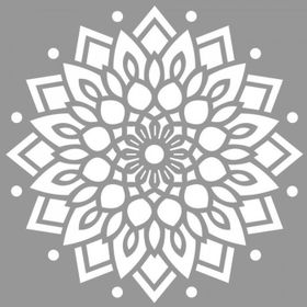 Artikel ST-675 Mandala 22 Stencil Tasarımı 30x30 cm Kanvas Tablo