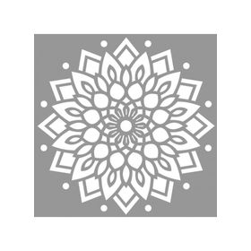 Artikel ST-675 Mandala 22 Stencil Tasarımı 30x30 cm Kanvas Tablo