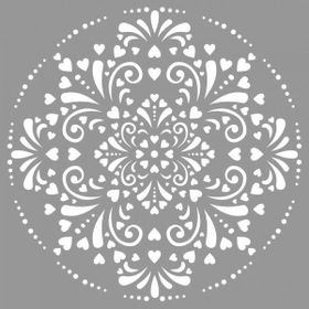 Artikel ST-676 Mandala 23 Stencil Tasarımı 30x30 cm Kanvas Tablo