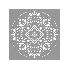 Artikel ST-676 Mandala 23 Stencil Tasarımı 30x30 cm Kanvas Tablo