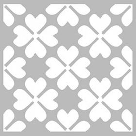Artikel ST-678 Yonca Deseni 2 Stencil Tasarımı 30x30 cm Kanvas Tablo