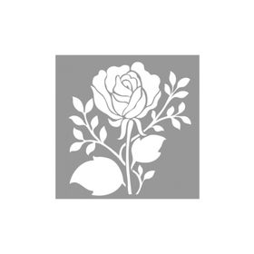 Artikel ST-684 Gül Dalı 2 Stencil Tasarımı 30x30 cm Kanvas Tablo