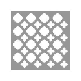 Artikel ST-690 Fas Karo Desen Stencil Tasarımı 30x30 cm Kanvas Tablo