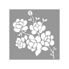 Artikel ST-699 Manolya Dalı Stencil Tasarımı 30x30 cm Kanvas Tablo