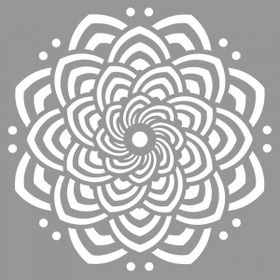 Artikel ST-700 İlüzyon Mandala Stencil Tasarımı 30x30 cm Kanvas Tablo
