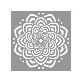 Artikel ST-700 İlüzyon Mandala Stencil Tasarımı 30x30 cm Kanvas Tablo