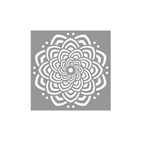 Artikel ST-700 İlüzyon Mandala Stencil Tasarımı 30x30 cm Kanvas Tablo
