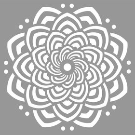 Artikel ST-700 İlüzyon Mandala Stencil Tasarımı 30x30 cm Kanvas Tablo