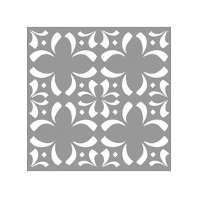 Artikel ST-710 Çiçek Karo Desen Stencil Tasarımı 30x30 cm Kanvas Tablo