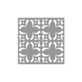 Artikel ST-710 Çiçek Karo Desen Stencil Tasarımı 30x30 cm Kanvas Tablo