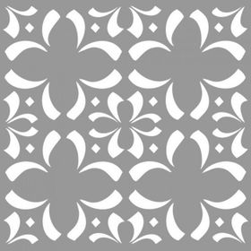Artikel ST-710 Çiçek Karo Desen Stencil Tasarımı 30x30 cm Kanvas Tablo