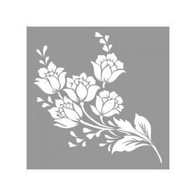 Artikel ST-712 Çiçek Buketi Stencil Tasarımı 30x30 cm Kanvas Tablo