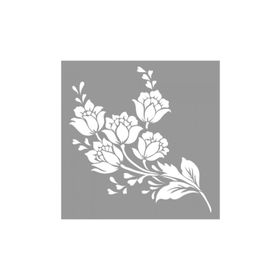 Artikel ST-712 Çiçek Buketi Stencil Tasarımı 30x30 cm Kanvas Tablo