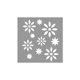 Artikel ST-719 Çiçek Yıldız Desen Stencil Tasarımı 30x30 cm Kanvas Tablo