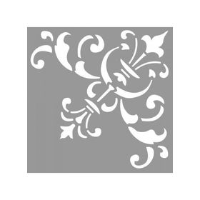 Artikel ST-722 Köşe Floral 4 Stencil Tasarımı 30x30 cm Kanvas Tablo