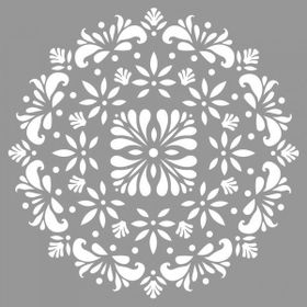 Artikel ST-723 Mandala 30 Stencil Tasarımı 30x30 cm Kanvas Tablo