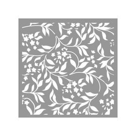 Artikel ST-724 Zeytin Dalı Desen Stencil Tasarımı 30x30 cm Kanvas Tablo