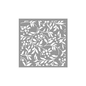 Artikel ST-724 Zeytin Dalı Desen Stencil Tasarımı 30x30 cm Kanvas Tablo