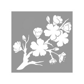 Artikel ST-728 Erik Çiçeği Stencil Tasarımı 30x30 cm Kanvas Tablo