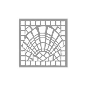 Artikel ST-730 Mozaik Deniz Kabuğu Stencil Tasarımı 30x30 cm Kanvas Tablo