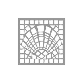 Artikel ST-730 Mozaik Deniz Kabuğu Stencil Tasarımı 30x30 cm Kanvas Tablo