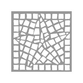 Artikel ST-731 Mozaik Yıldız Stencil Tasarımı 30x30 cm Kanvas Tablo