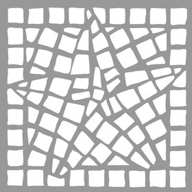 Artikel ST-731 Mozaik Yıldız Stencil Tasarımı 30x30 cm Kanvas Tablo