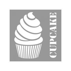 Artikel ST-743 Cupcake Stencil Tasarımı 30x30 cm Kanvas Tablo