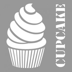 Artikel ST-743 Cupcake Stencil Tasarımı 30x30 cm Kanvas Tablo