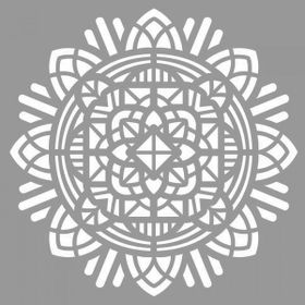 Artikel ST-752 Tribal Mandala Stencil Tasarımı 30x30 cm Kanvas Tablo